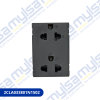 Thumbnail MODULO TOMA EURO - AMERICANO DOBLE CON TIERRA NEGRO0